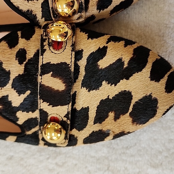 Kate Spade Women's Calf Hair Leopard Print Loafers Size 7 Preowned - Picture 2 of 15